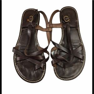 Pesaro Athena leather gladiator sandals.